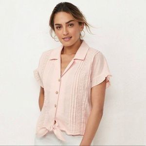 Lauren Conrad Front-tie Shirt
